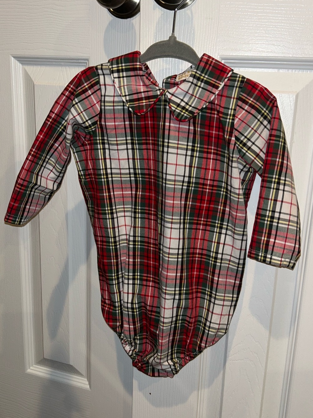 The Beaufort Bonnet Company Red Plaid One-Piece Bodysuit
